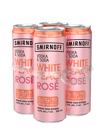 Smirnoff Vodka & Soda White Peach Rose